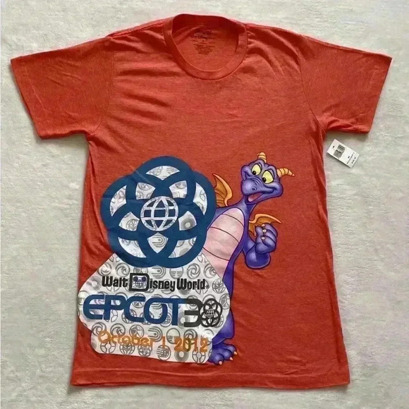 NWT Disney Parks Figment Epcot Shirt Size Small Unisex October 2012 SUPER RARE - Picture 1 of 9
